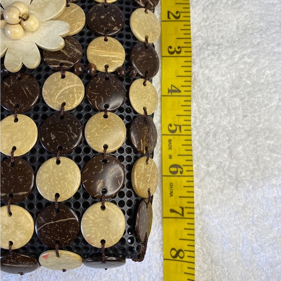 Natural Coconut Shell Handmade Crossbody Purse Hawaiian Sling Bag NWT - Picture 11 of 14